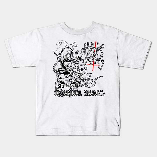 Hatesong-Chapel Rats White Kids T-Shirt by Hatesong